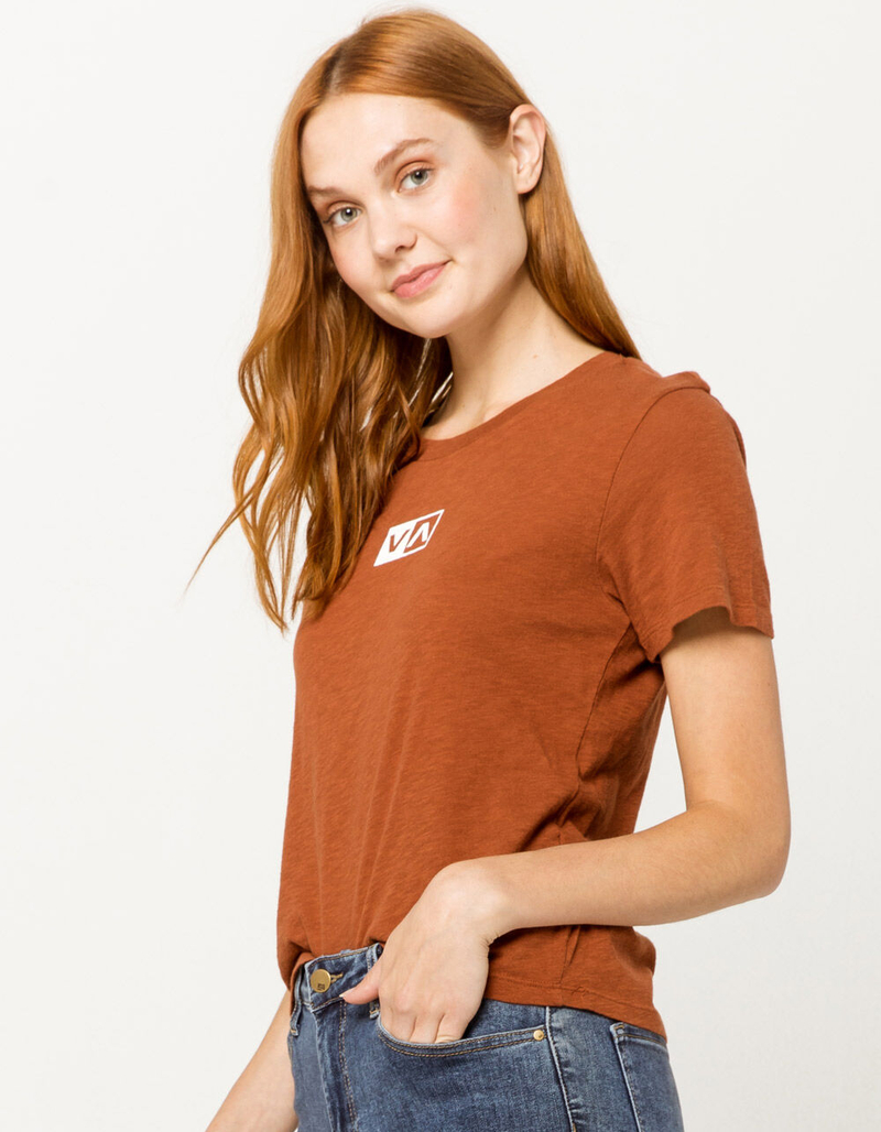 RVCA Stacked Rust Womens Baby Tee image number 2