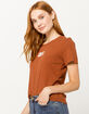 RVCA Stacked Rust Womens Baby Tee image number 3
