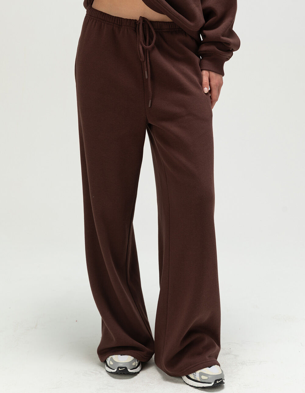 TILLYS Womens Wide Leg Sweatpants - BROWN - M | Tillys