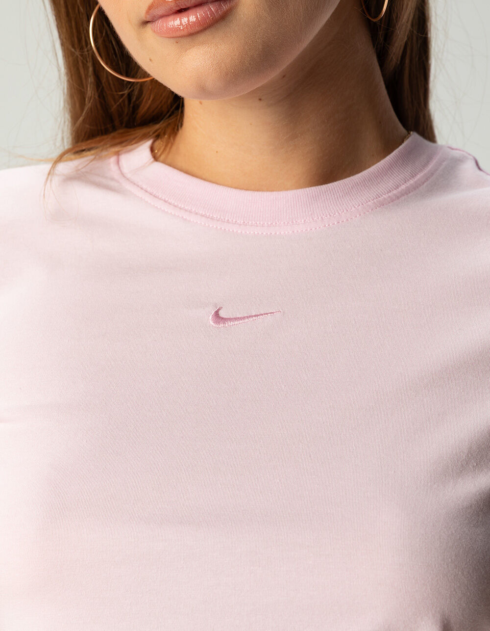 NIKE Sportswear Chill Knit Womens Crop Tee - LIGHT PINK | Tillys