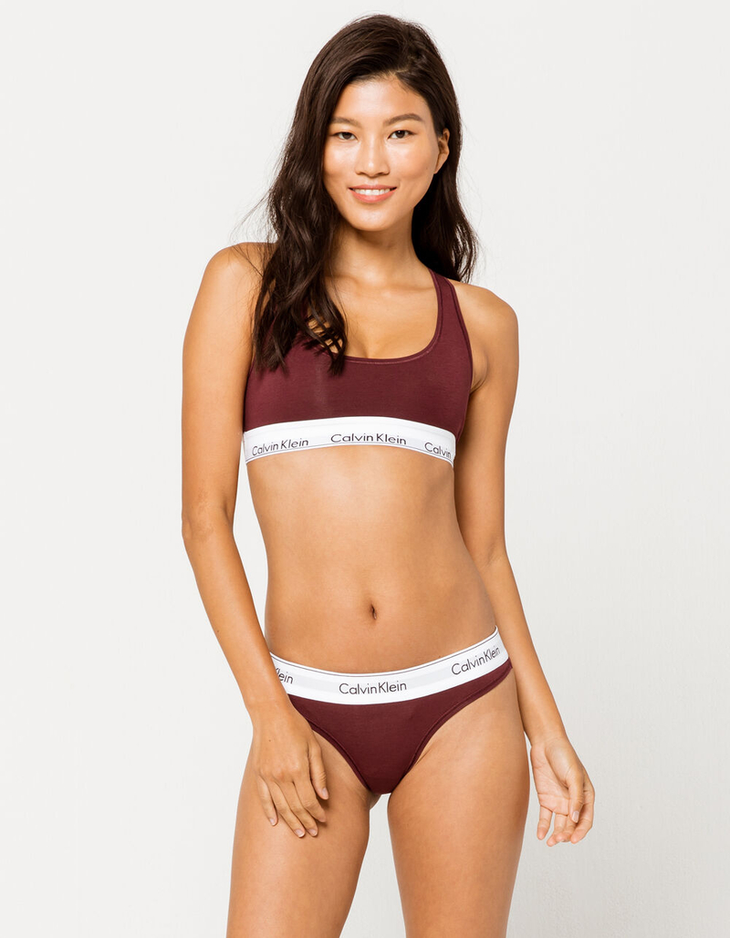CALVIN KLEIN Maroon Thong image number 3