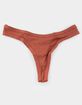 FULL TILT Rib High Leg Rust Thong image number 1