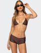 EDIKTED Pinstripe Triangle Bikini Top image number 1