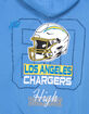 THE WILD COLLECTIVE Los Angeles Chargers Mens Zip-Up Hoodie image number 4
