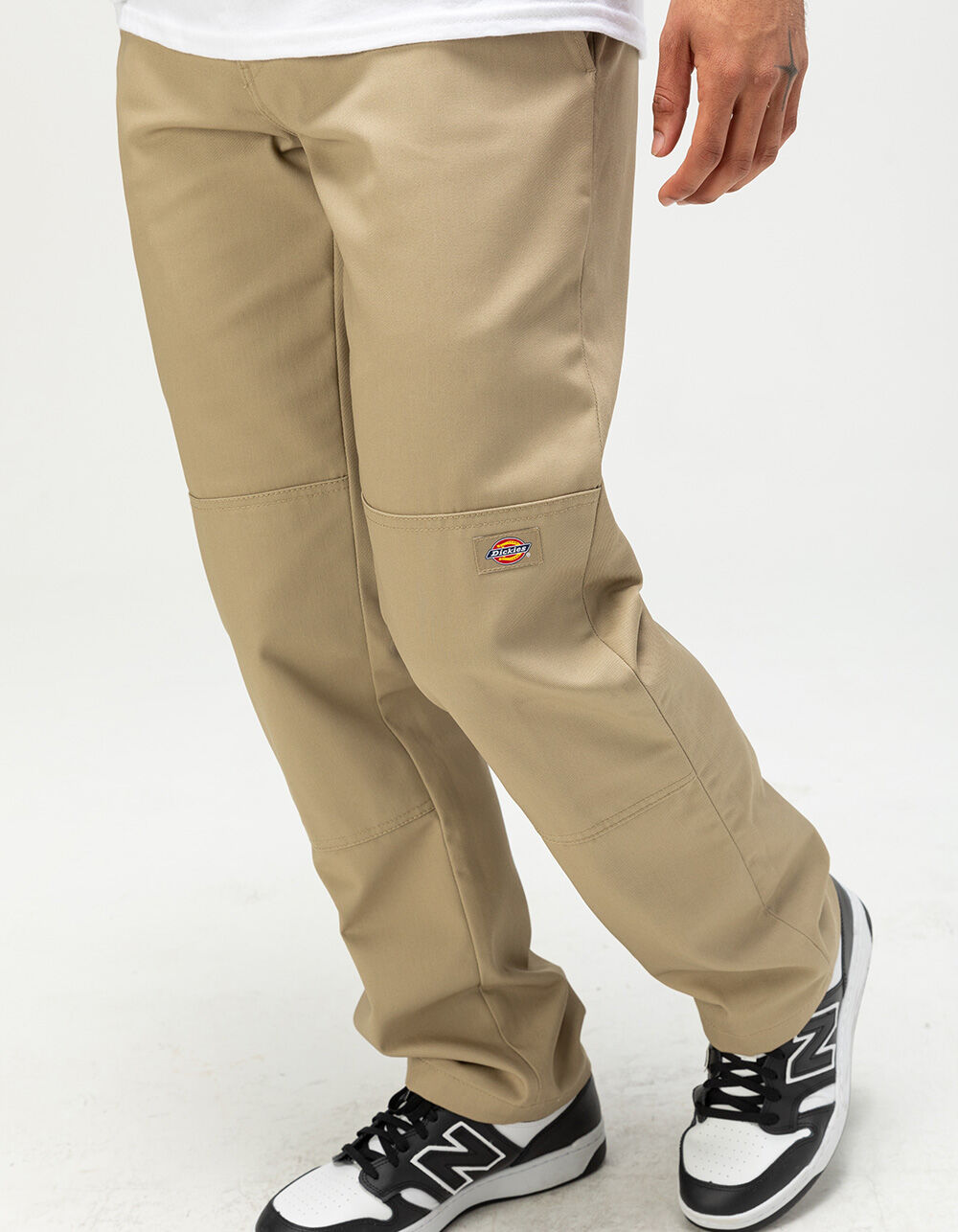 DICKIES Double Knee Slim Straight Mens Pants - KHAKI | Tillys