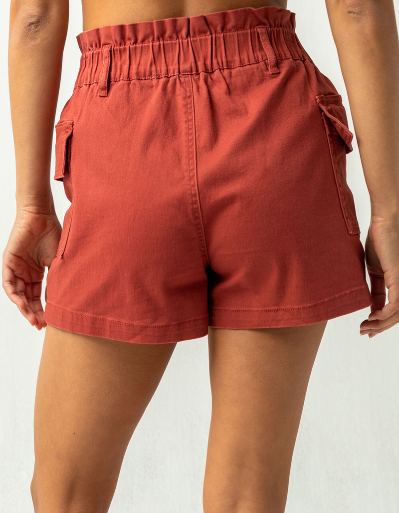 TINSELTOWN Paperbag Waist Womens Shorts image number 3