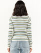 RSQ Womens Rib Stripe Mock Neck Pullover Sweater image number 3