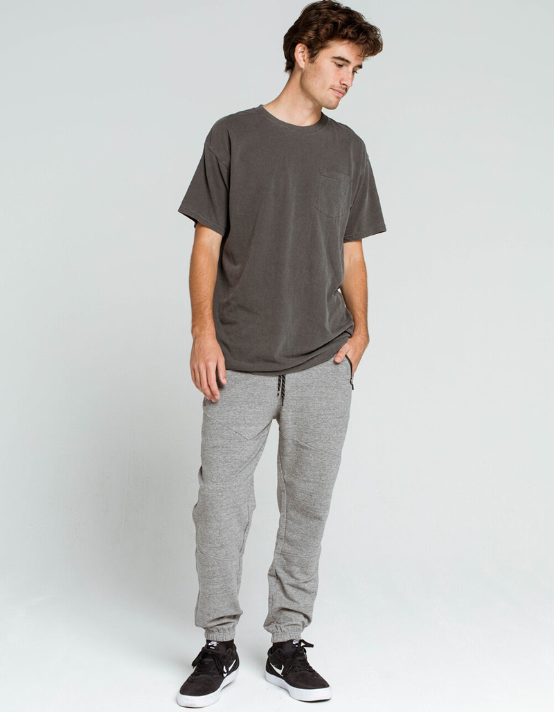 RSQ Knee Seam Mens Heather Gray Sweatpants image number 3