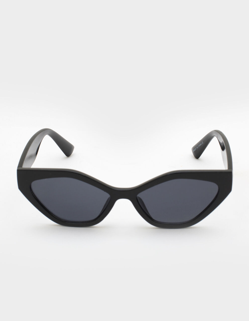 Jessie Angular Cat Eye Black Sunglasses image number 1