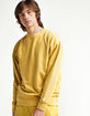 RSQ Premium Mens Pale Yellow Crewneck Sweatshirt image number 6