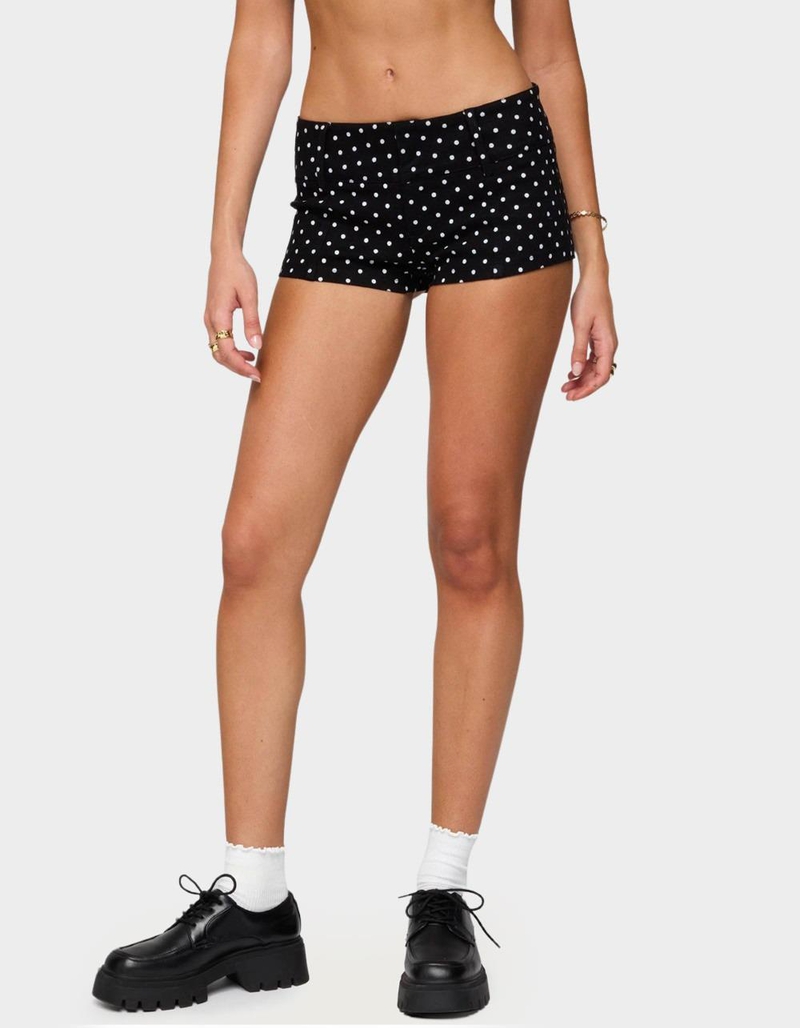 EDIKTED Twyla Polka Dot Stretch Shorts image number 0