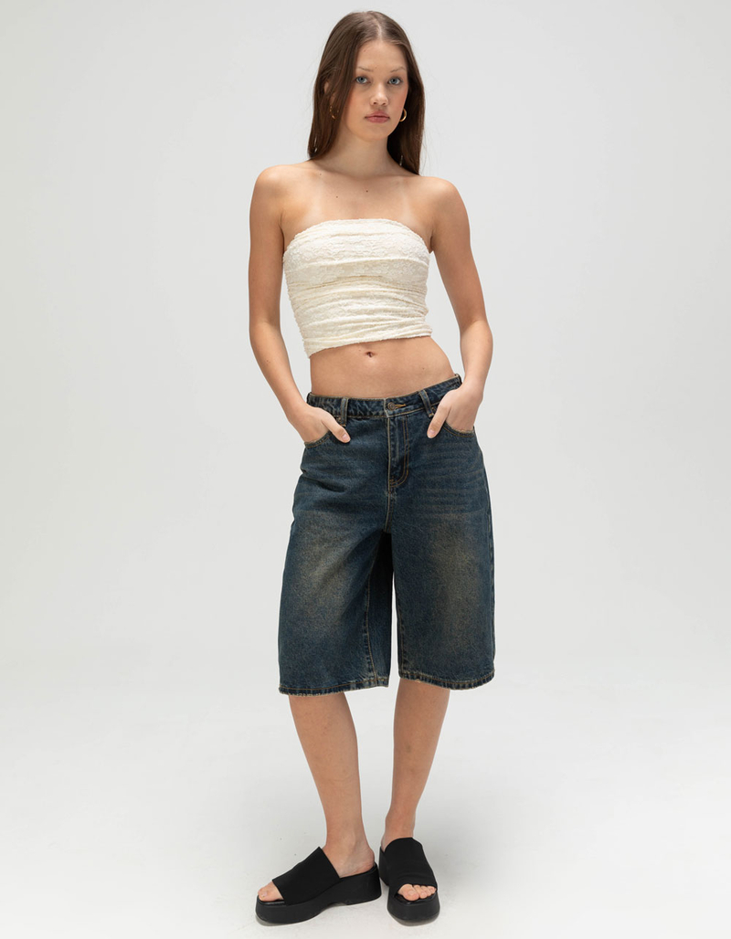 FULL TILT Texture Cinch Womens Tube Top image number 1