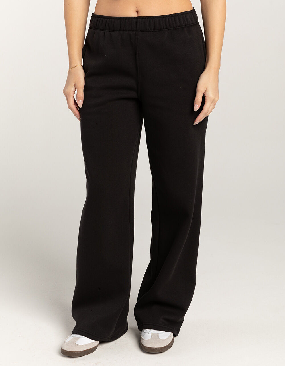 TILLYS Wide Leg Womens Sweatpants - BLACK | Tillys