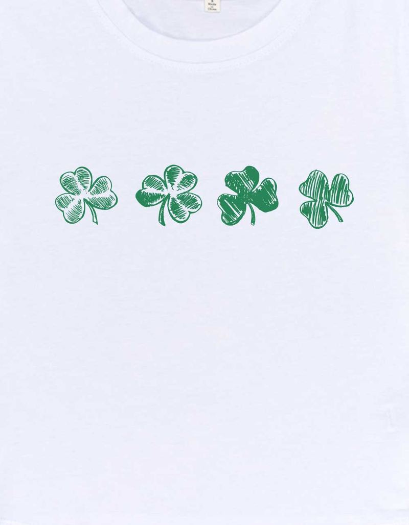 CLOVER Doodles Womens Baby Tee image number 2