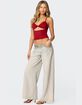EDIKTED Rhiannon Washed Wide Leg Jeans image number 4