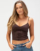 FULL TILT Womens Washed Cami image number 1