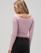 TILLYS Ballet Neck Womens Long Sleeve Top image number 4