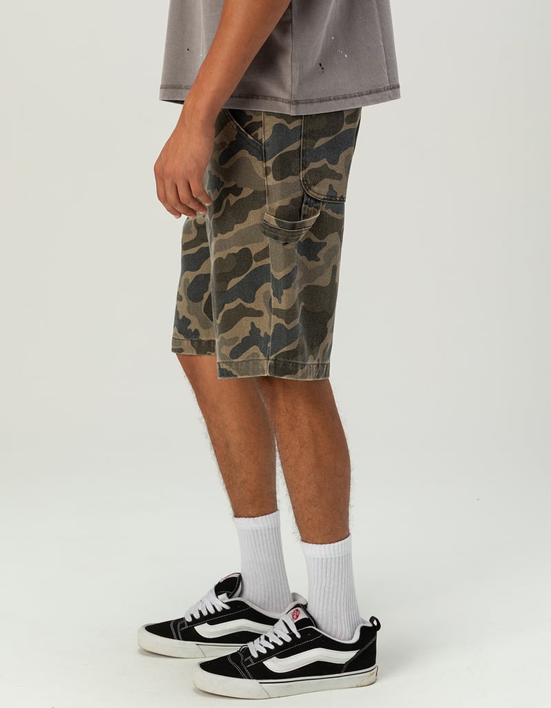 RSQ Mens Loose Embroidered Twill Utility Shorts image number 3