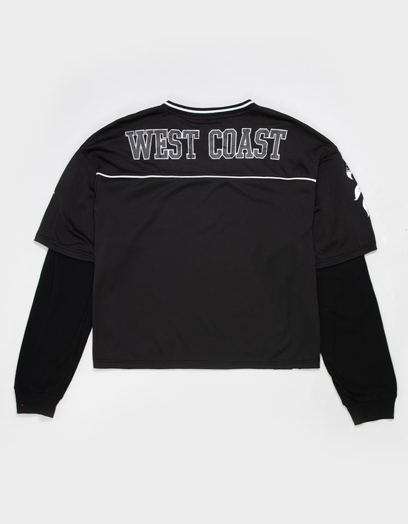 RSQ Mens Mesh Long Sleeve 2fer Boxy Jersey image number 1