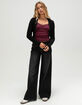 RSQ Womens Cable Knit Zip-Up Hooded Sweater image number 2