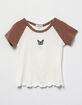 HEART & HIPS Butterfly Girls Raglan Tee image number 1
