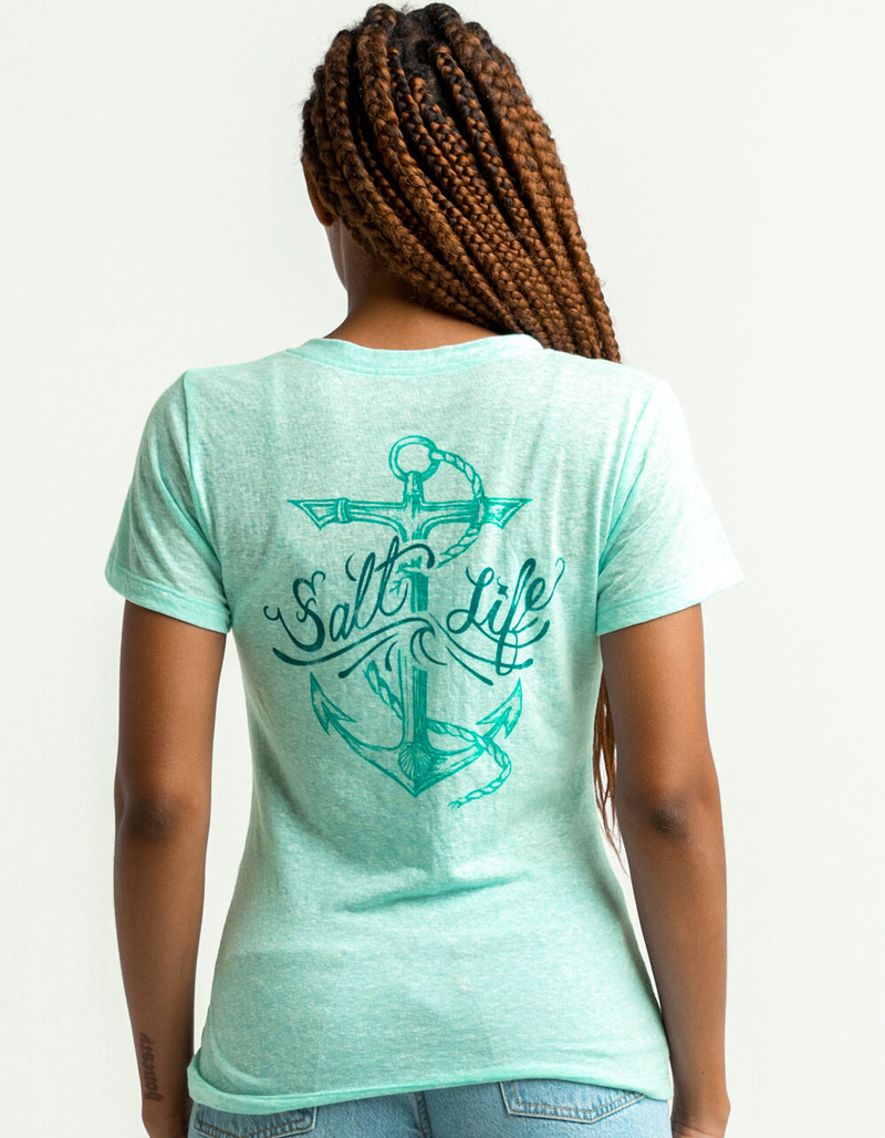 SALT LIFE Anchored V Neck Womens Tee image number 0