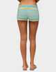 EDIKTED Eisley Striped Foldover Knit Shorts image number 3