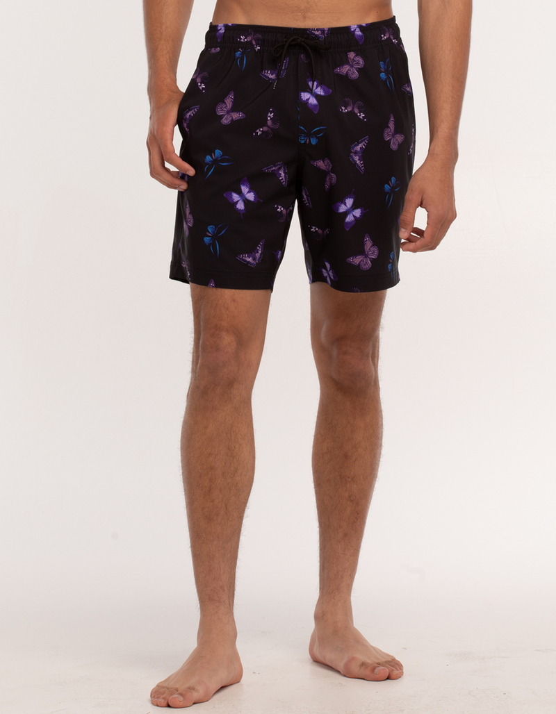 BLUE CROWN Butterfly Mens Swim Shorts image number 0