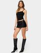 EDIKTED Viki Faux Leather Mini Skort image number 4