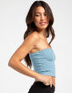 FULL TILT Stripe Cinch Womens Tube Top image number 3