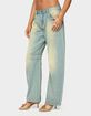 EDIKTED Cayden Low Rise Washed Barrel Jeans image number 2