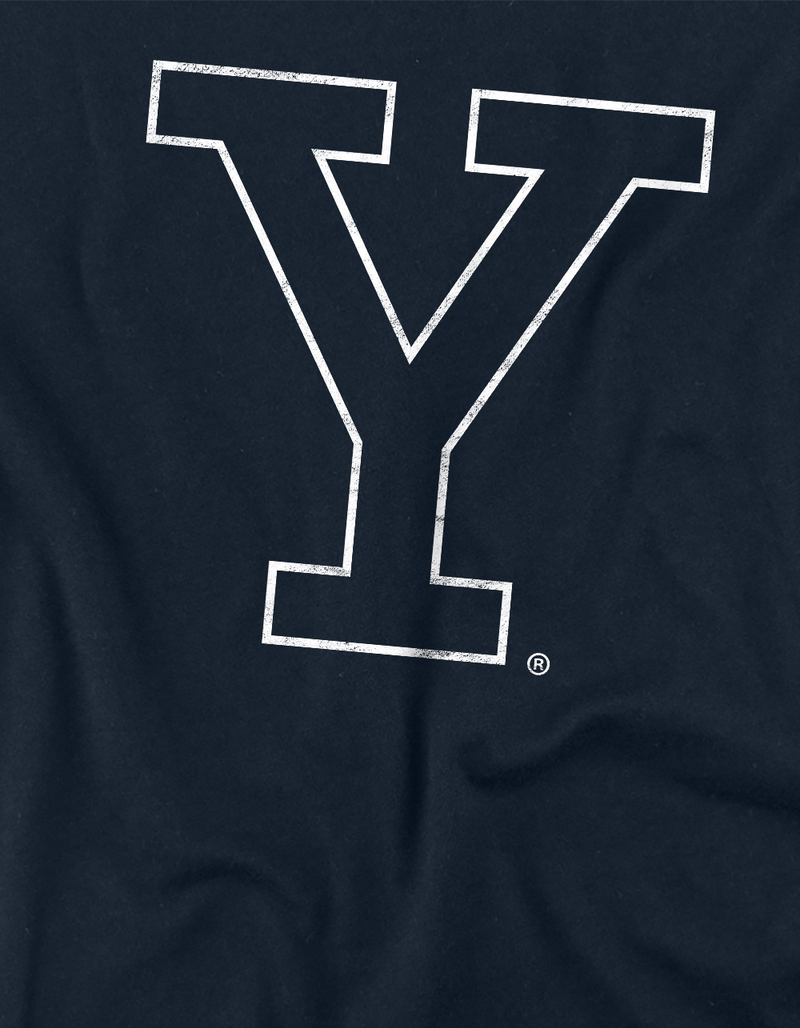 YALE UNIVERSITY Official Distressed Primary Logo Boys Tee image number 1