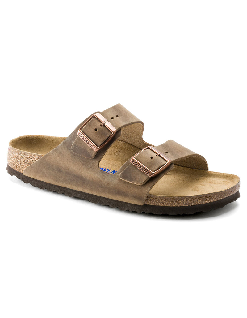 BIRKENSTOCK Arizona Soft Footbed Mens Tobacco Brown Sandals image number 0