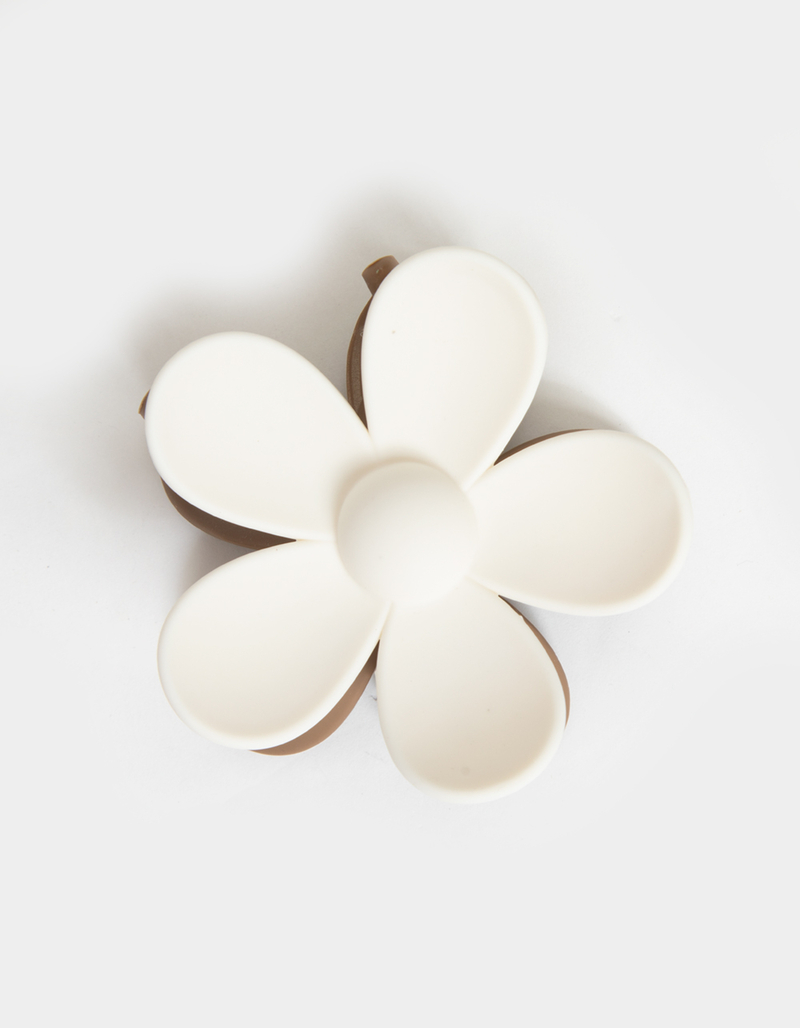 FULL TILT Two Tone Floral Claw Hair Clip image number 1