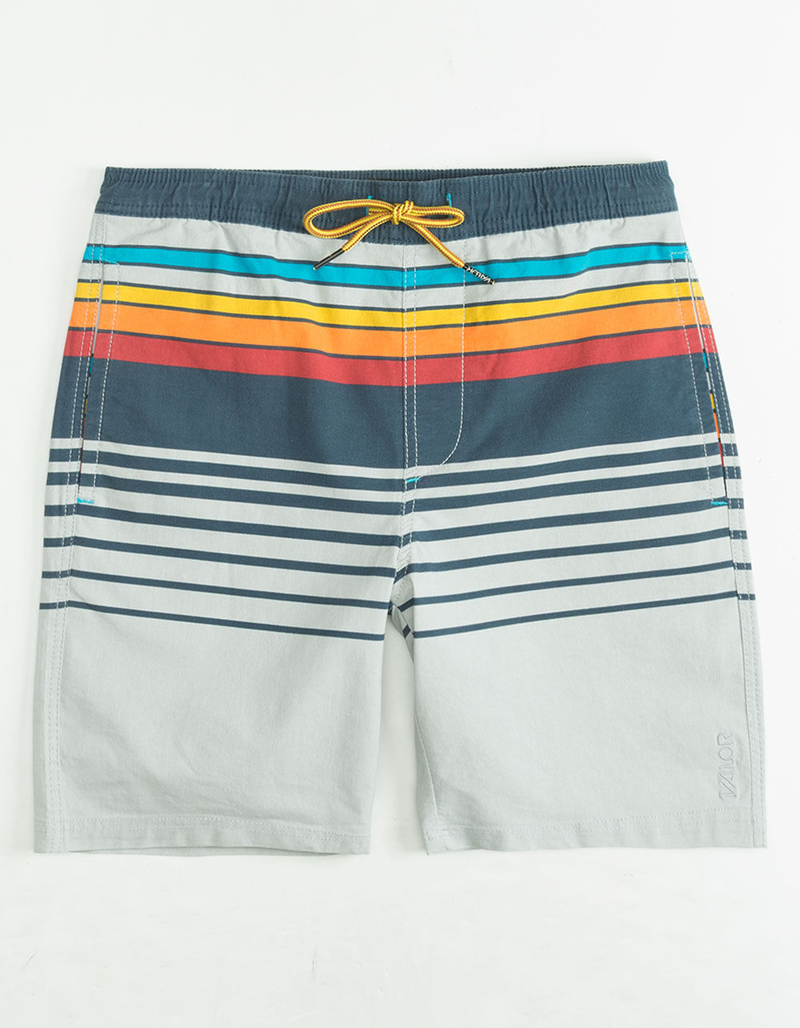 VALOR Fred Stripe Boys Volley Shorts image number 0