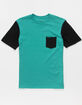 RVCA Ollie Boys Turquoise Pocket Tee image number 1