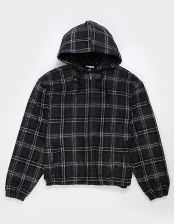 RSQ Mens Hooded Plaid Jacket Primary Image