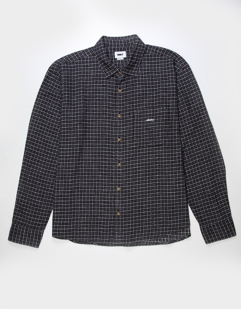 OBEY Bigwig Knox Mens Long Sleeve Button Up Shirt image number 0