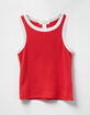 FULL TILT Essentials High Neck Girls Ringer Tank Top image number 2
