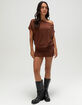 FULL TILT Off The Shoulder Womens Mini Dress image number 4