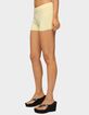 EDIKTED Lorie Mid Rise Ribbed Knit Shorts image number 2