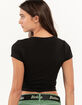 FULL TILT Essentials Womens V Neck Rib Tee image number 4