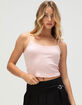 BOZZOLO Lace Trim Bow Womens Tank Top image number 1