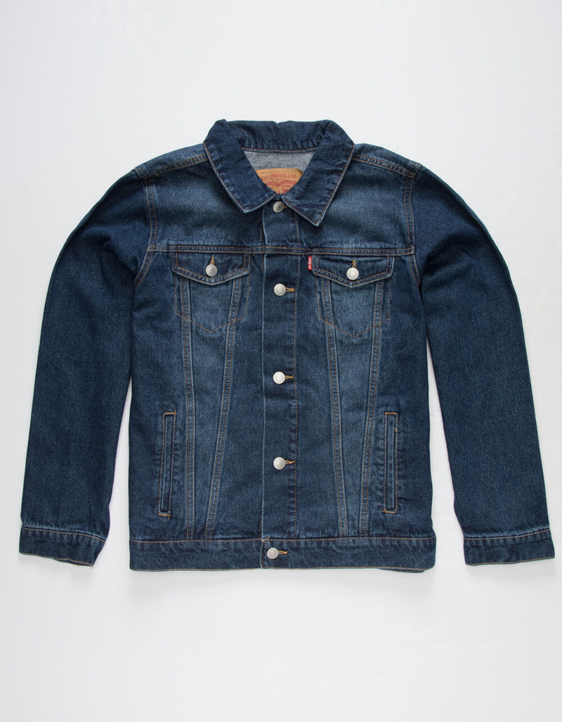 LEVI'S Denim Trucker Dark Denim Boys Jacket image number 0