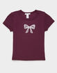 Full Tilt Lace Bow Girls Baby Tee image number 1