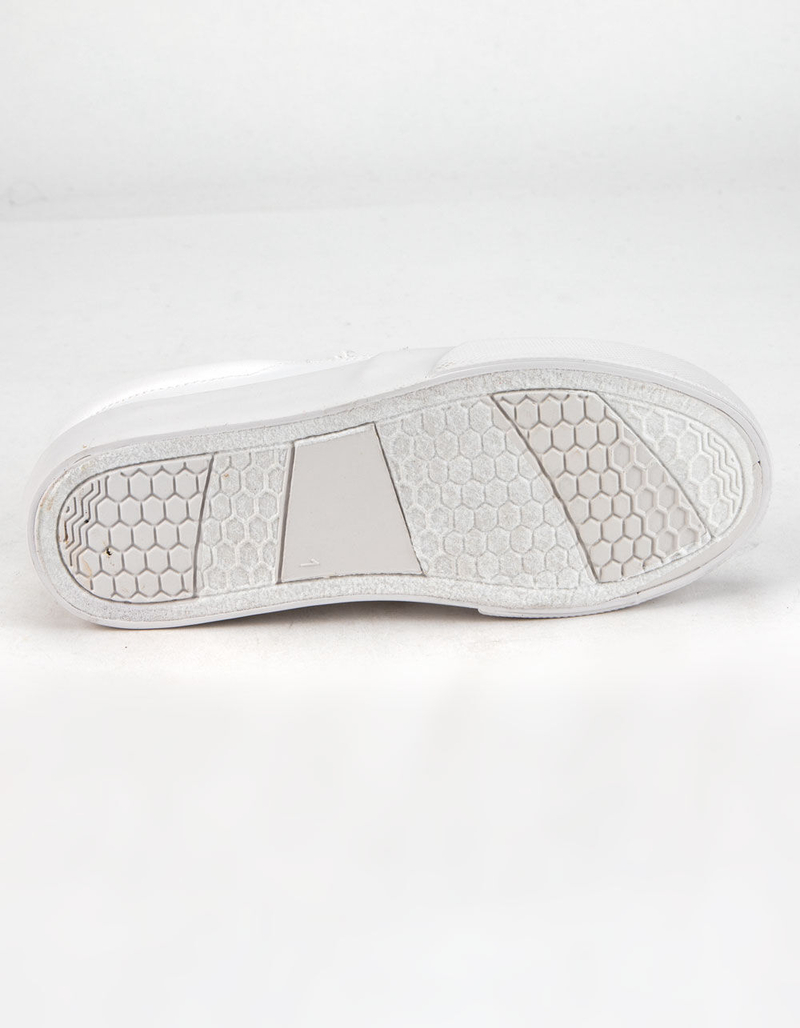SODA Reign Girls White Slip-On Shoes image number 5