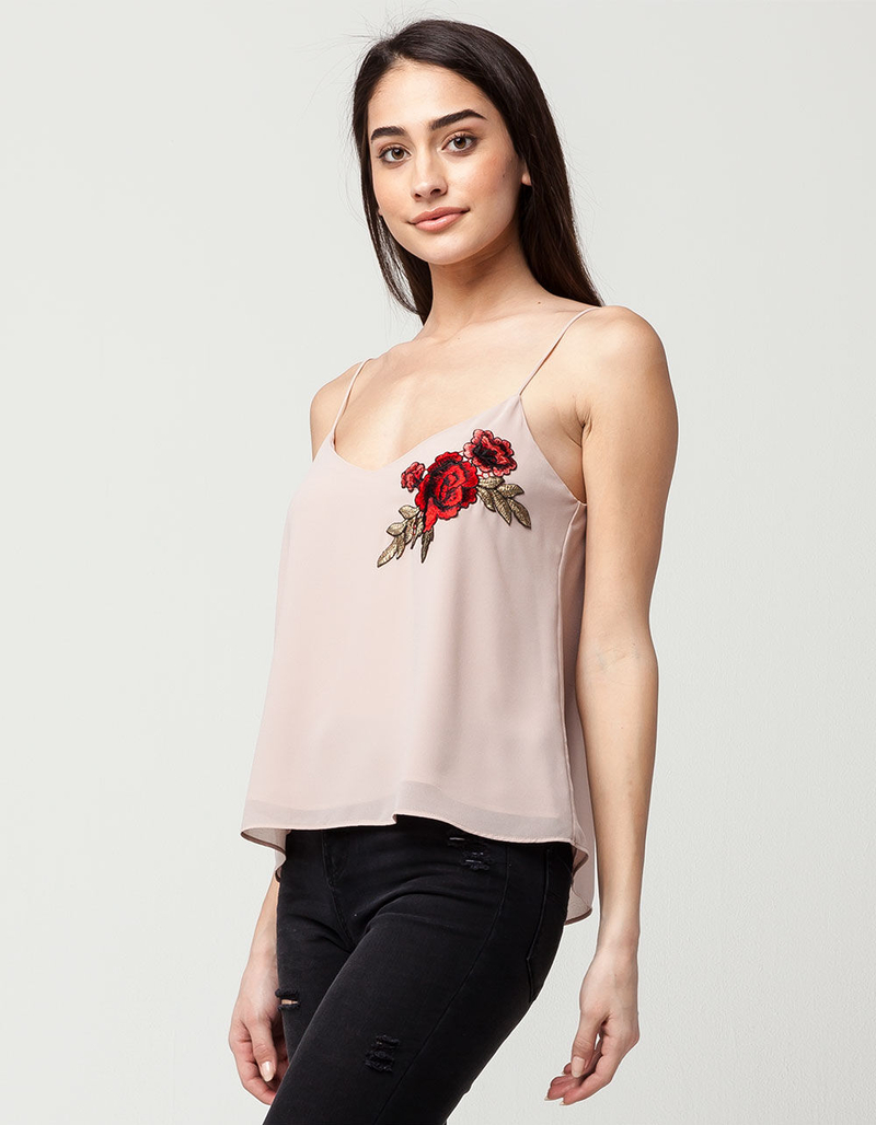FULL TILT Rose Patch Womens Tank image number 0