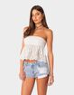 EDIKTED Lacey Cotton Scrunch Tube Top image number 3