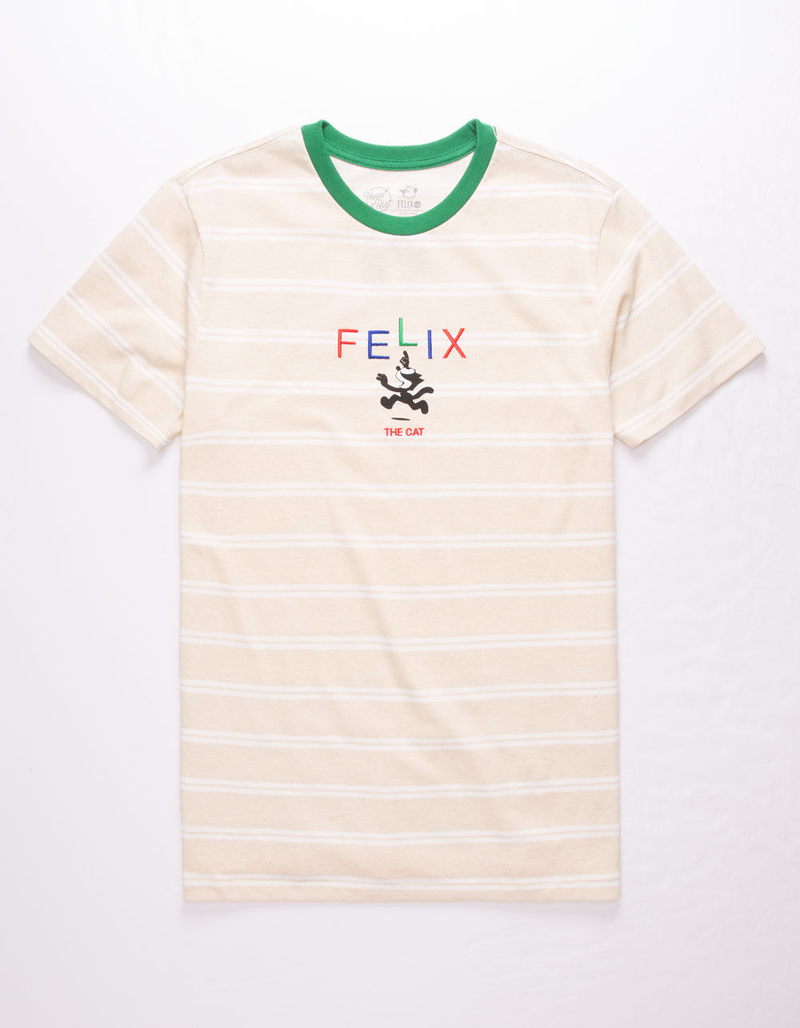 NEON RIOT Felix The Cat Text Stripe Mens T-Shirt image number 0