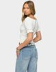 EDIKTED Emanuelle Smocked Boat Neck Top image number 3
